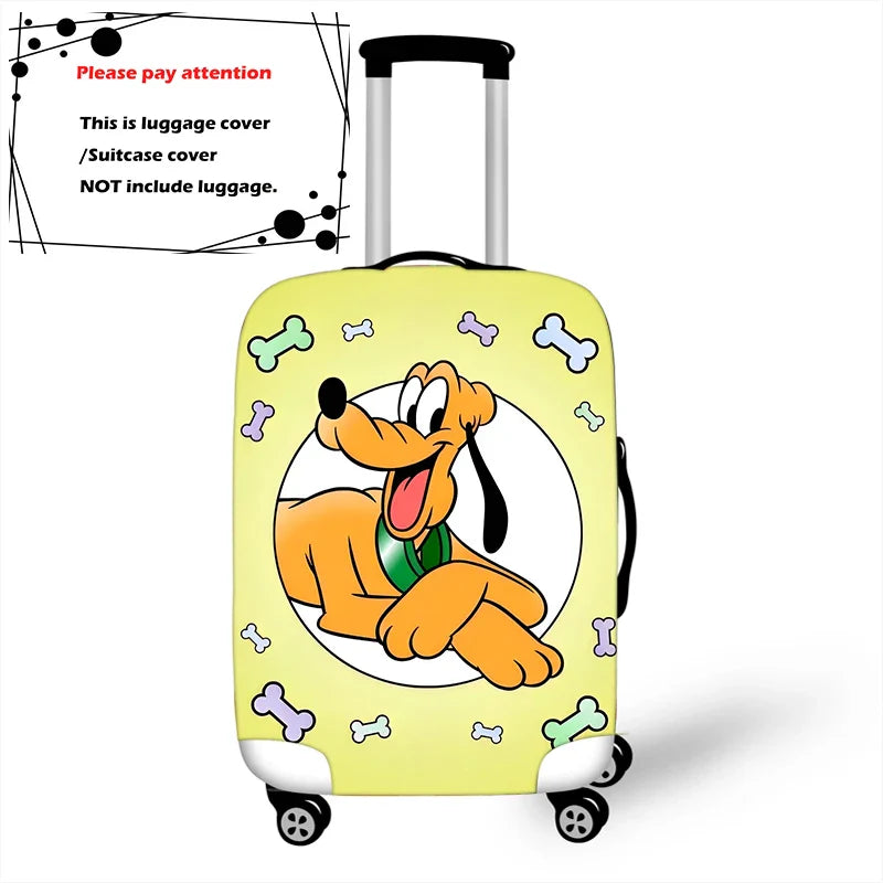 Disney Cartoon Pluto Mickey Thicken Luggage Suitcase Protective Cover Protect Dust Bag Trolley Cover Travel Accessories