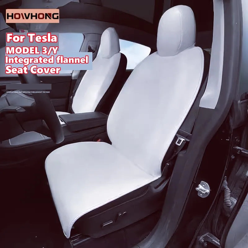 High Quality Flannel Upholstered Seat Cover For Tesla Model 3 X S Y Snug Warm Cushion Car Modified Interior Decorate Accessories