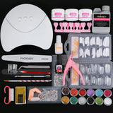 Acrylic Powder Set Nail Extension Set Nail Tips All For Manicure Nail Art Decorations Tools Nail Kit Professional Set For Nails