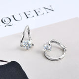 Anziw 1.0ct 6.5mm VVS1 Moissanite Twist Hoop Earrings For Women 925 Sterling Silver Party Solitaire Earrings Trendy Jewelry 2023