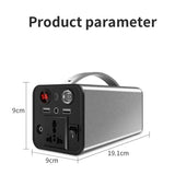 220V 180W Portable Power Station 45000mAh Emergency Charging Solar Generator External Battery Power Bank LED for Outdoor Camping