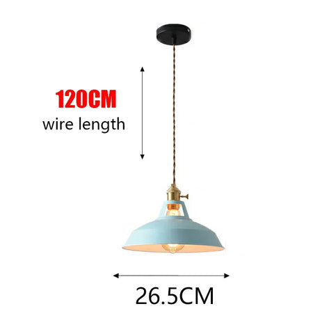 Pendant Light Retro Industrial Colorful Restaurant Kitchen Home Ceiling Lamp Vintage Hanging Light Lampshade Decorative Lamps