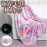 Glow in The Dark Throw Blanket Luminous Unicorns Dinasour Mermaid Blanket Christmas Gifts for Boys Girls Fleece Thin Blanket