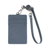 Custom Initials Genuine Leather Card Holder Luxury Designer Fashion Work Neck Strap ID Badge Card Bag Business Office Card Case