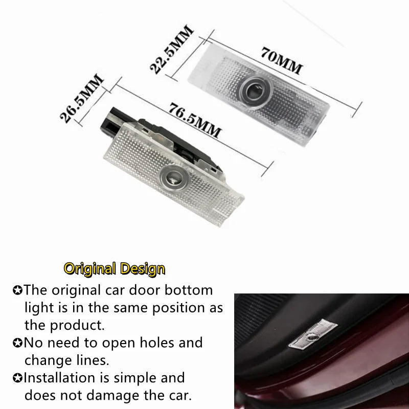 2Pcs Led Car Door Logo Welcome Light Challenger Projector Ghost Shadow Lamp For Dodge Challenger Scat Pack RT SRT SXT GT SE