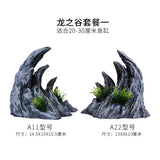 Canyon Scenery Fish Tank Simulation Seiryu Stone Landcape Rockery Decoration Claw Small Ornaments Aquarium Valley Resin