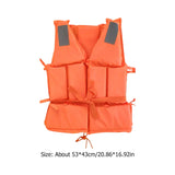 Safety Vest Survival Suit Fishing Life Jacket for Adult with Whistle Water Sports Survival for Kayaking Boating