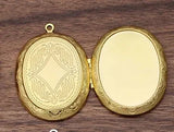 5 PCS Fit 30*40mm Oval Cabochon Metal Brass Locket Pendant Can Open Photo Locket Pendant DIY Necklace Pendant Wholesale