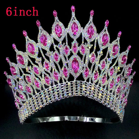 Miss Universe  Wedding Crown Queen Rhinestone Tiara Party Stage Show Hair Jewelry for Pageant