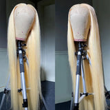 13x6 13x4 613 Blonde Color Lace Front Human Hair Wigs For Women HD Transparent Brazilian Remy Straight Frontal Wig Human Hair