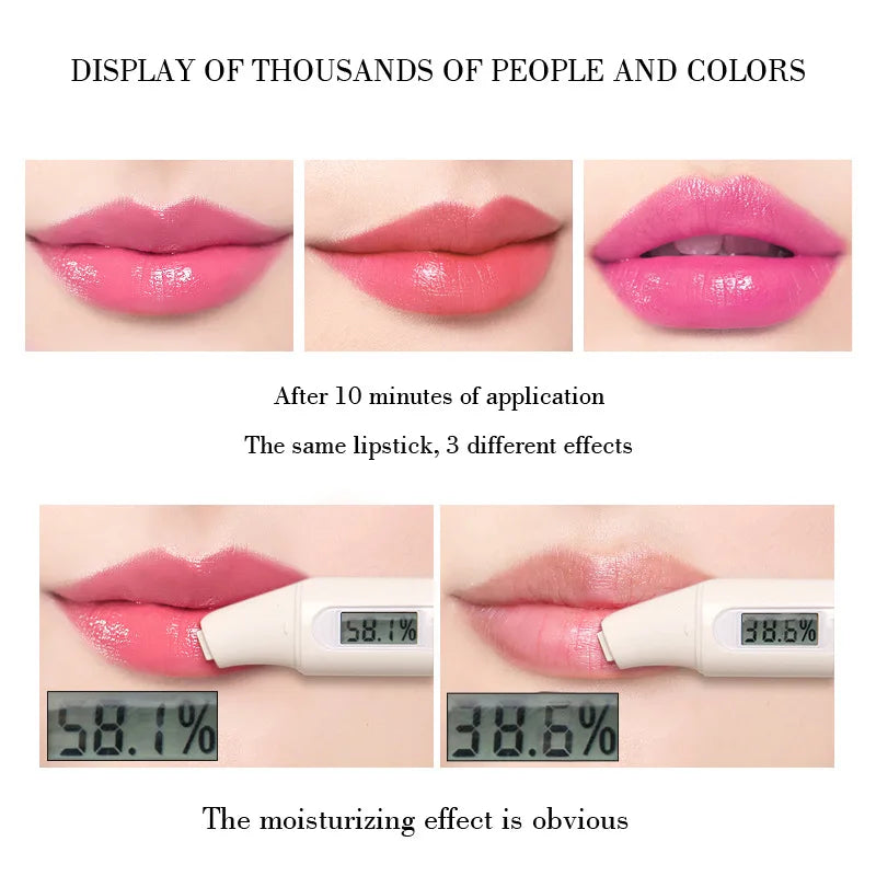 Magic Color-changing Lipstick Aloe Vera Long Lasting Moisturizing Lip Balm Fade Lip Wrinkle Fast Lightening Pink Lip Care Repair