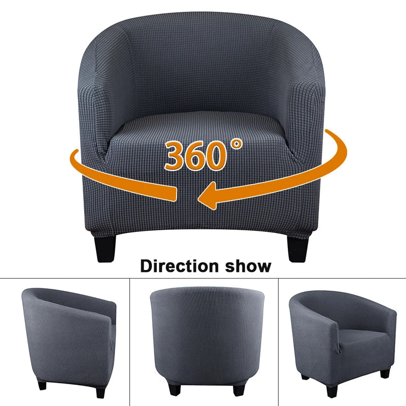 Elastic Jacquard Cover For Tub Chair Living Room 1 Seat Sofa Slipcover Single Seater Furniture Couch Washable Armchair Cover