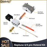 Neptune 4 Hotend Kit Upgraded Kit Bimetal Nozzle Extruder Parts 3D Printer Accessories For Elegoo Neptune 4 Thermistor Silicone