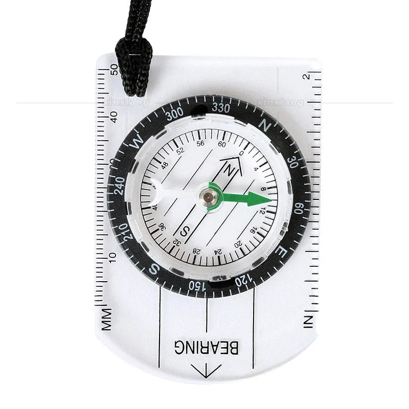 Outdoor Camping Hiking Transparent Plastic Compass Compass Proportional Footprint Travel Military Compass Tools travel kits