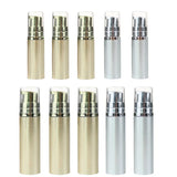 10pcs/sets 5ml 10ml Vacuum Lotion Bottle Refillable Sub-Bottle Cosmetic Container Lotion Pump Bottle Portable Travel Accessories