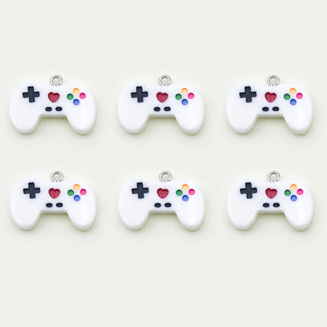 Randomly 6/10Pcs Colorful Resin Game Controller Charms Pendants For Jewelry Making DIY Earrings Necklace Bracelet Handmade