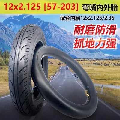 12X2.50 12*2.50 Tyre tire and inner tube  for E-bike E scooter electric bicycle BiKE Motorcycle