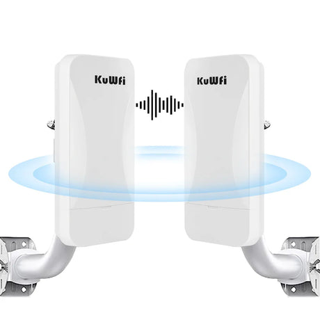 KuWfi 300Mbps Wifi Router Outdoor Wireless Bridge 2.4G Wireless Repeater Wifi Extender Point to Point 1KM With WAN LAN Port