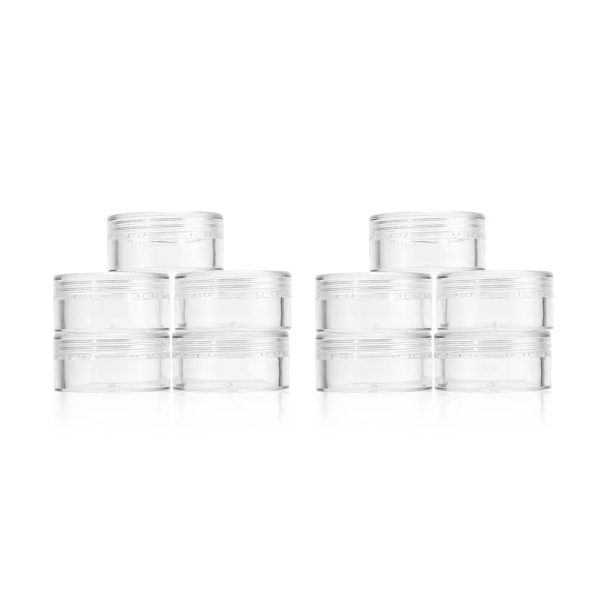 10Pcs 10g Round Clear Jars with Screw Cap Lid for Small Jewelry, Holding/Mixing Paints, Art Accessories and Other Craft Supplies