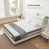 Full Mattress, 10 Inch Hybrid Mattress in A Box with Gel Memory Foam, Pressure Relief, Medium Firm Support, Free Shipping