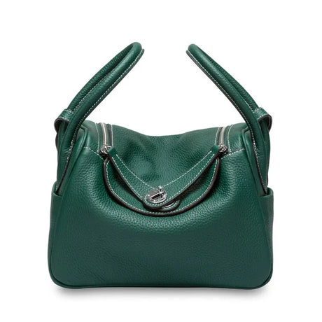 100% Cow Leather Lady Lindi Bag Brand Shoulder Messenger Bag Luxury Handbags Women Genuine Leather Luxury Designer Doctor Bag