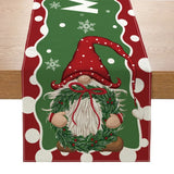 Christmas Table Runner New Xmas Decor Creative Print Linen Dinner Table Mat Tablecloth Merry Christmas Decor Home Xmas Ornaments