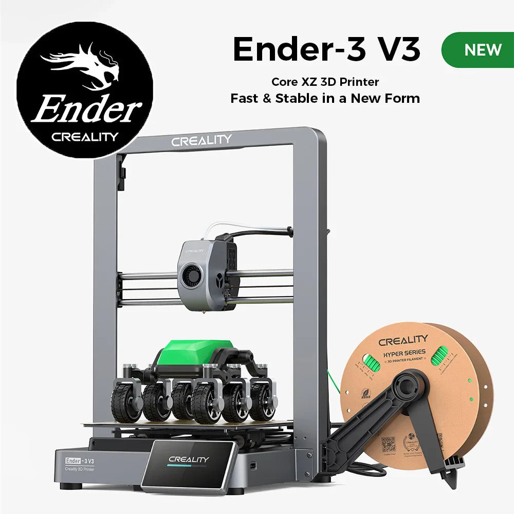 Creality Ender 3 V3 3D Printer with Core XZ Motion System 600mm/S Speed Clog-Free Extrusion 60W 300℃ Hotend Heater Auto Leveling