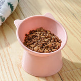 Pet Food Bowl Tilt High Bottom Cat Bowl Neck Protector Dog Feeding Water Feeder Feeding Watering Supplies Cats Products