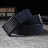 A suit of men elastic elastic elastic automatic buckle belt casual woven outdoor zippy belt using daily commuting