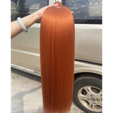 Straight Hair Bundles Extensions Smooth Ombre Hair Weaving 36Inch Super Long Synthetic Straight Hair Bundles Full to End