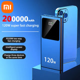 Xiaomi 200000mAh Power Bank Super Large Capacity 120w Super Fast Charging Portable External Battery Mobile Phone Accessories