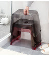 Oxblood Red Bathroom Furniture Plastic Stool Designer Antiskid Elderly Shower Bath Chair Seat For Adults