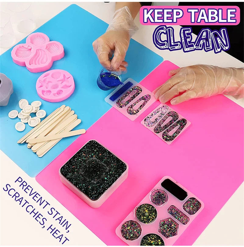 High Quality 50X40/60X40cm Large Silicone Table Mat Waterproof Placemat Resin Pad for DIY Jewelry Making Accessories Baking Mat