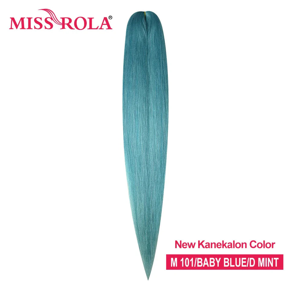 Miss Rola Synthetic Wholesale Bulk 6 Pieces 30Inch 28Inch 26Inch Pre Stretched Jumbo Braiding Hair Kanekalon EZ Twist Braid Hair