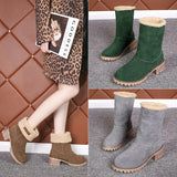 2023 Winter Boots Women Fur Warm Snow Boots Ladies Warm Wool Booties Ankle Boot Comfortable Shoes Casual Female Mid Calf Boots