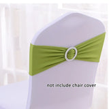 50pcs/lot Stretch Lycra Spandex Chair Covers Bands With Buckle Slider For Wedding Decorations Wholesale Chair Sashes Bow