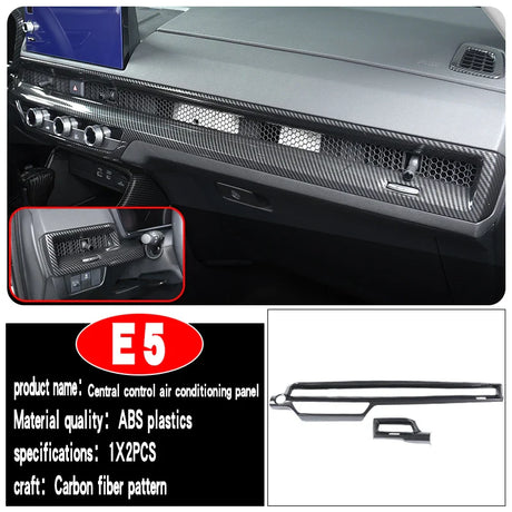 Suitable for 2023 Honda CRV interior decoration center console gear head door decoration carbon fiber pattern accessories