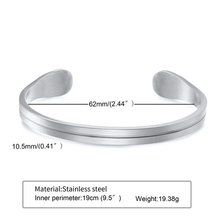 Men's Thin Bracelet,Stainless Steel Cuff  Bangle Bracelet, Thin Cuff, Boyfriend Cuff, Gifts for Him, Father's Day Gifts