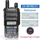 2024 Baofeng UV-9R Pro V1 V2 Waterproof IP68 16KM Walkie Talkie Type-C Charger UHF VHF Long Range UV-5R Upgrade Ham CB Radio