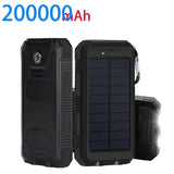 Three Defense Solar Mobile Power Supply Outdoor Charging Bank Large Capacity Solar Phone Charging 200000mah