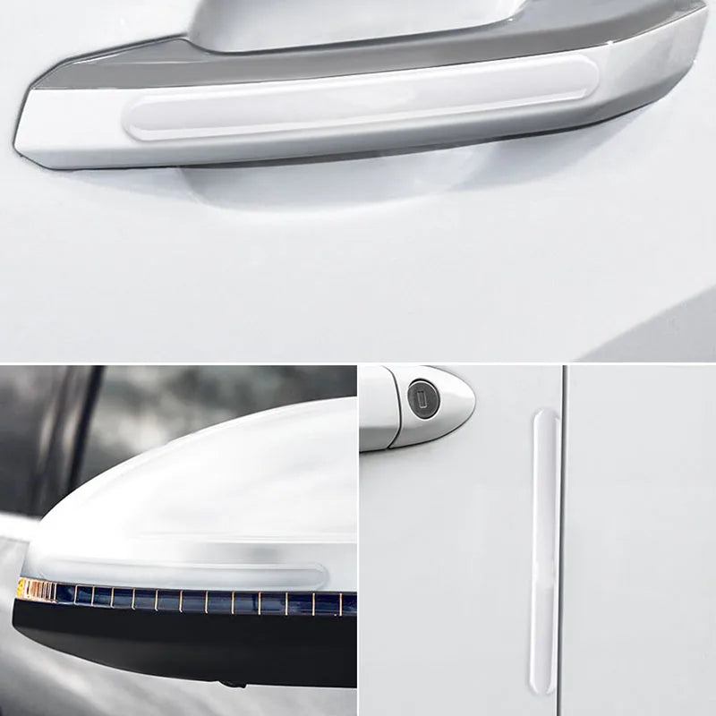 Car Door Edge Transparent Anti Scratch Protection Strips Rearview Mirror Anti-collision Protector Sticker Bumper Scuff Plate Bar