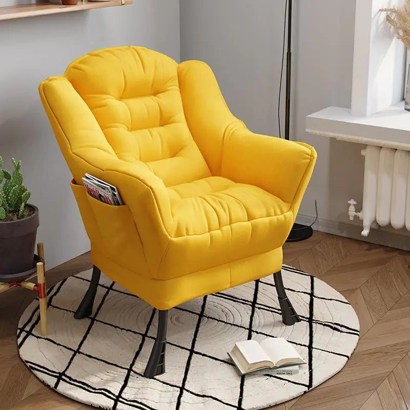 New Living Room Chairs Lazy Leisure Home Light Back chair sofa chair Bedroom Home comfortable Sofa Chair Armchair with Footrest