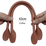 2 Pcs Detachable PU Leather bag Handle Lady Shoulder Bag DIY Replacement Accessories Handbag Band Handle Strap Band