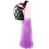 New 24" Punk Style Motorcycle Helmet Braids Bike Gradient Ramp Twist Sucker Removable Braid Pigtail Ponytail Motocross Racing