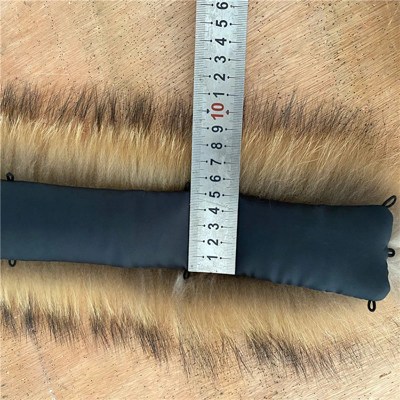 60x11cm Natural Mink Fur Collar for DIY Apparel Sewing Fluffy Trimming Fabric Coat Hood Shawl Decoration Sewing Costume Crafts