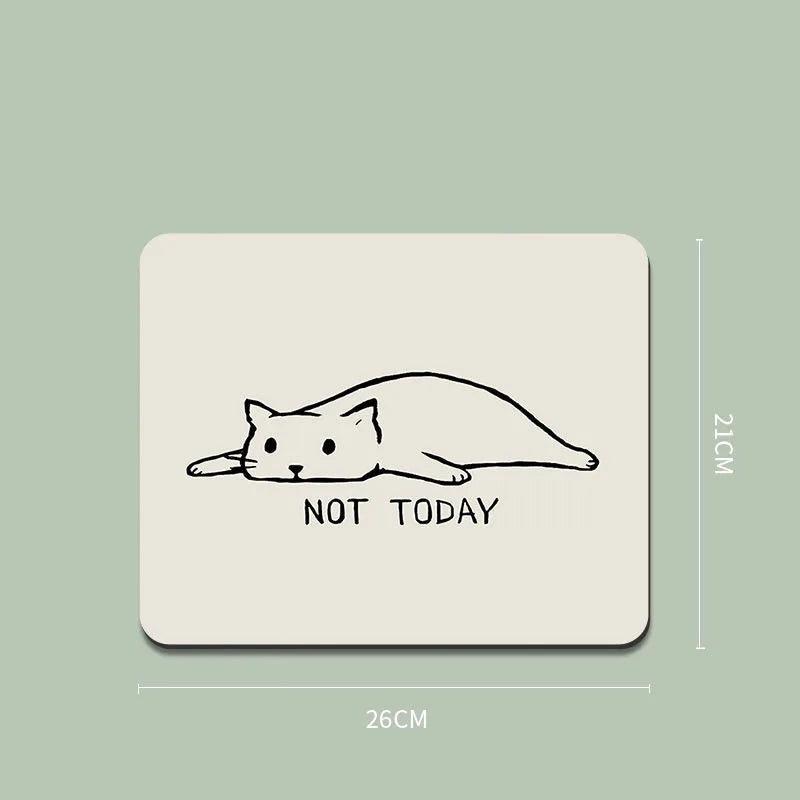Mouse Mat Cat Mause Pad Cute Cartoon Gaming Pad Anti-slip Padding Office Accessories for Desk Simple Mousepad Small Table Pads