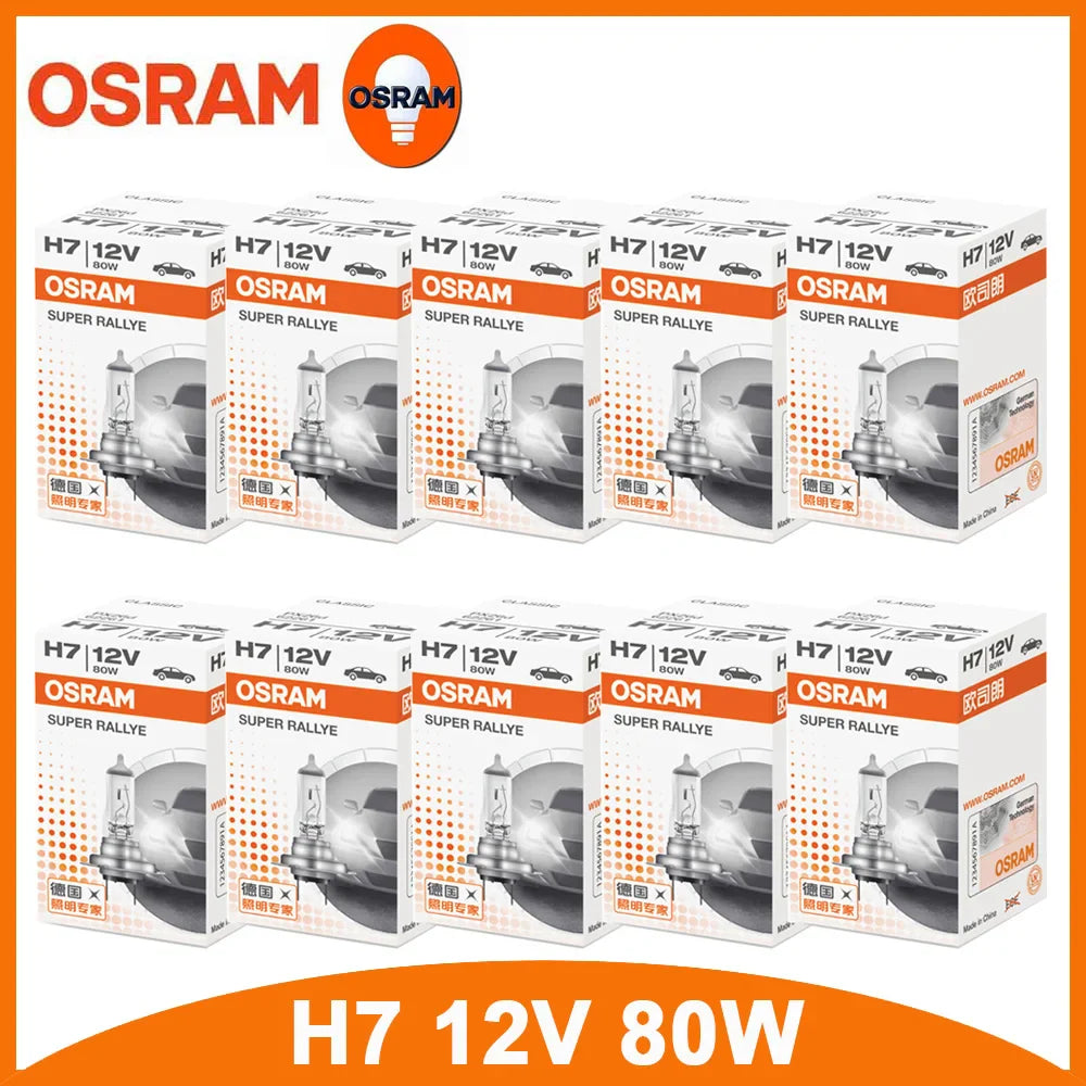 OSRAM H1 H4 H3 H7 12V Standard Lamp White Light Original Headlight Auto Fog Lamp 55W/100W 9003 HB2 Car Halogen Bulb (10 PCS)