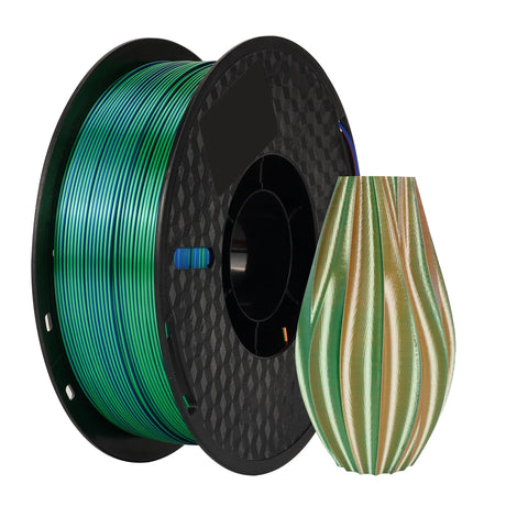 Newest 1KG Tricolor Silk PLA Filament 3D Printer 1.75mm Plastic Filament 3color for Eco-friendly 3D Printing Material