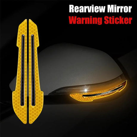 2PCS Car Bumper Reflective Strips Safety Warning mark Car Styling Accessories Door Leaf Board Reflective Stickers decorative