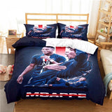 Football Star Pattern Duvet Cover Set Bedding for Adult Kids Bed Set Comforter Cover Bedding Set 10 Sizes